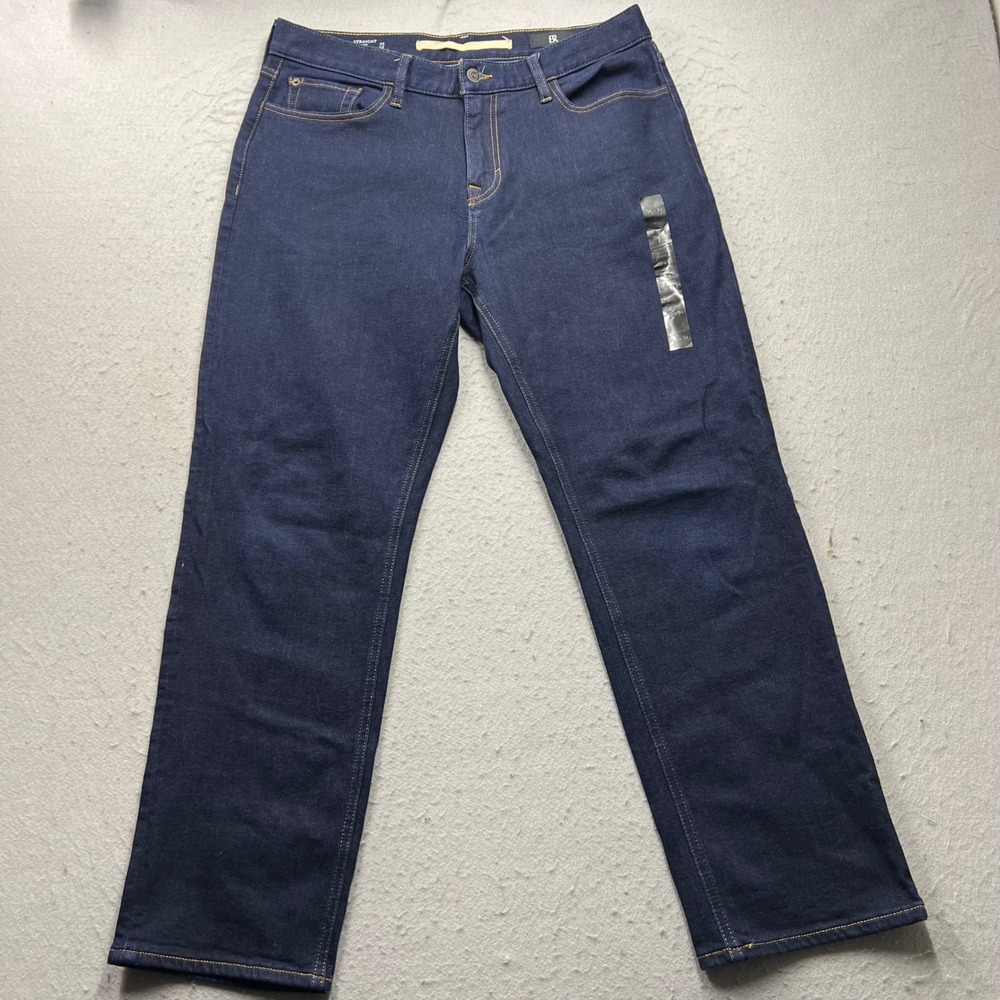 Banana Republic Mens Straight Dark Wash Denim Jeans 35x32 NWT